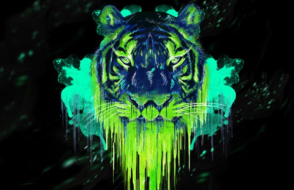 How to Create a Psychedelic Tiger Illustration in Photoshop 