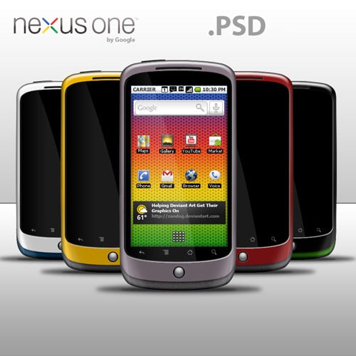 Nexus One by Google .PSD by zandog