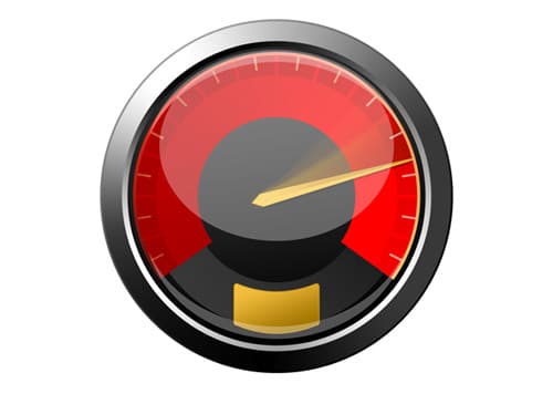 PSD red speedometer icon