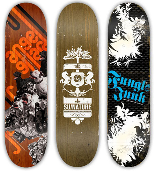Skateboard decks by Karoly Kiralyfalvi