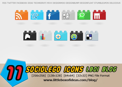 SocioLEGO media icon set