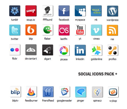Social Icons Pack +