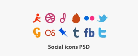 Unique Social Icons PSD