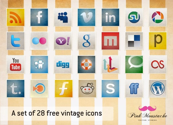 New free icon set and vintage wallpaper!