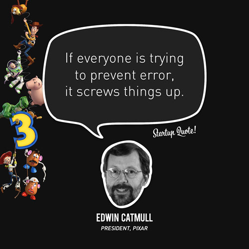 If everyone is trying to prevent error, it screws things up.