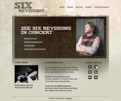 How to Design a Band Website Layout in Photoshop