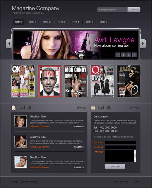Designing Cool Interface for Magazine Portal 